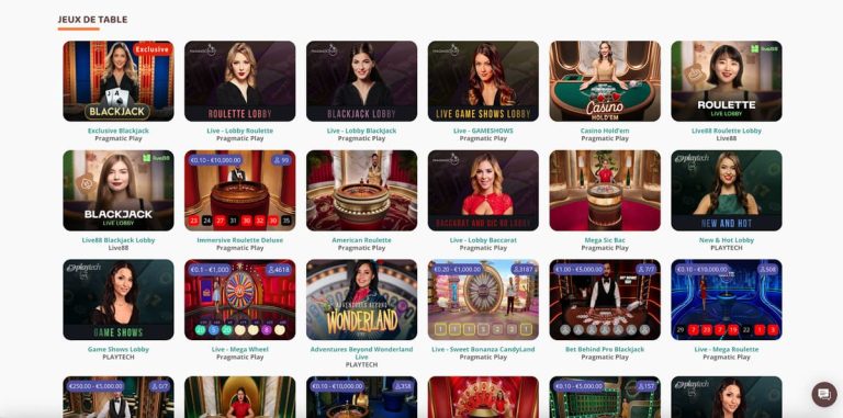Moi Casino jeux live